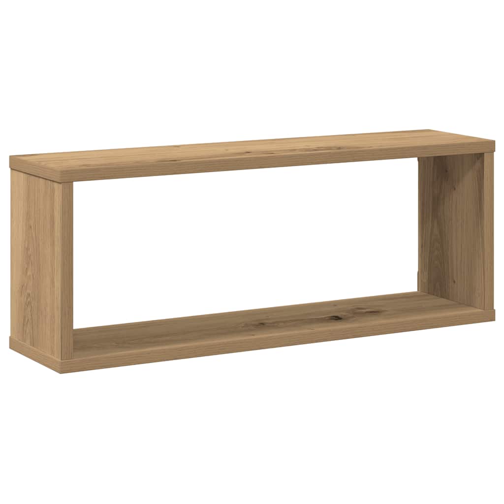 Wall Cube Shelves 2 pcs Artisan Oak 60x15x23 cm Engineered Wood