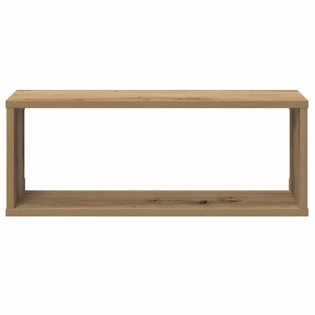 Wall Cube Shelves 2 pcs Artisan Oak 60x15x23 cm Engineered Wood