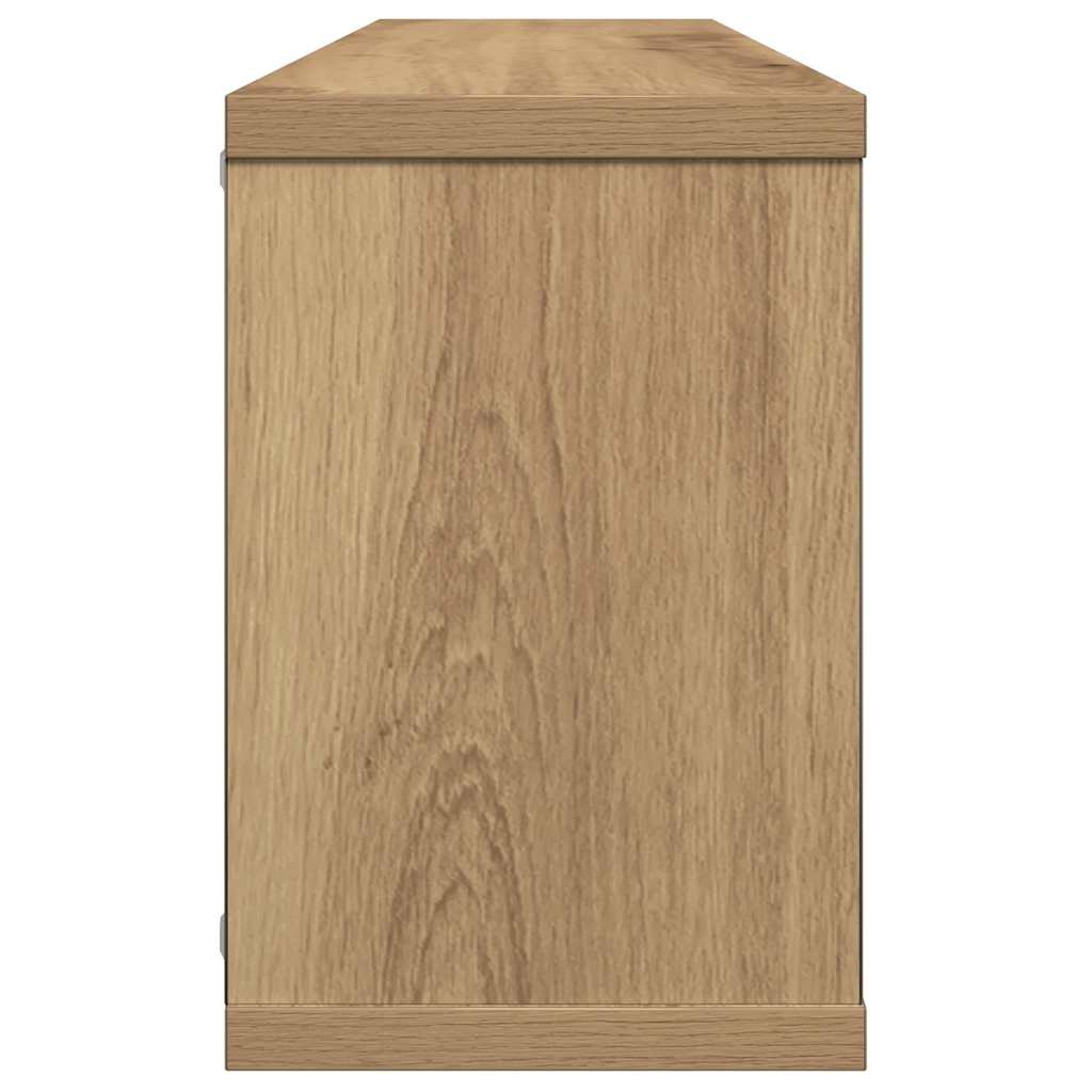 Wall Cube Shelves 2 pcs Artisan Oak 60x15x23 cm Engineered Wood