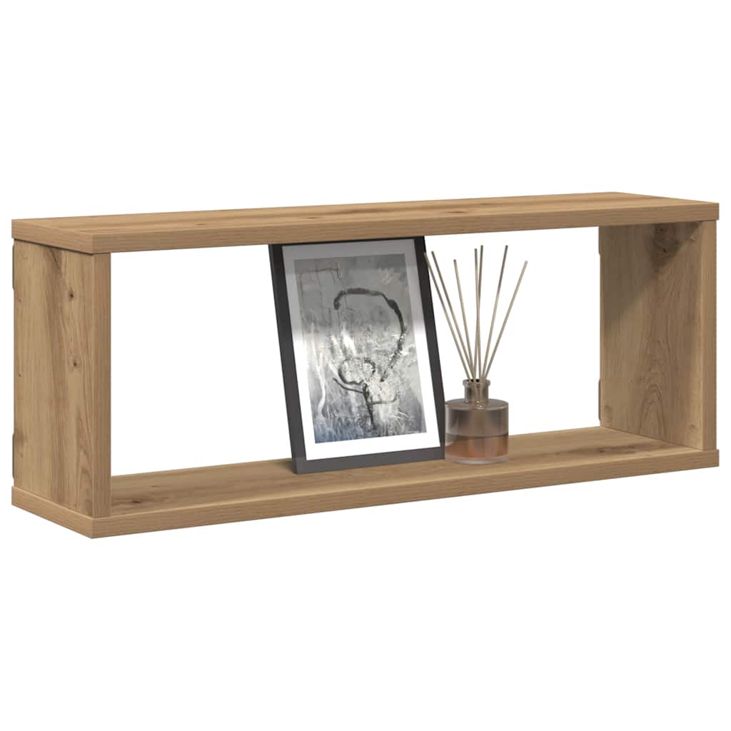 Wall Cube Shelves 4 pcs Artisan Oak 60x15x23 cm Engineered Wood