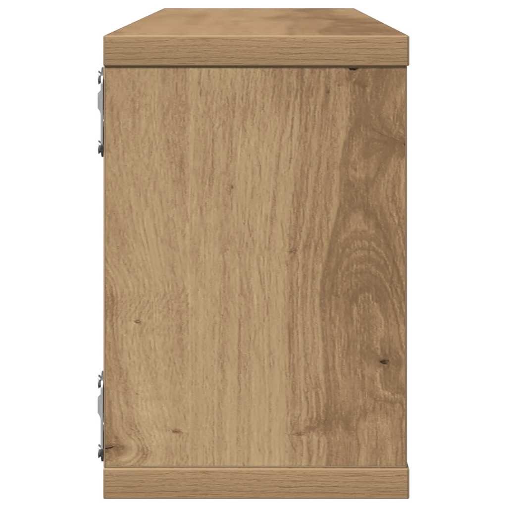 Wall Cube Shelves 4 pcs Artisan Oak 60x15x23 cm Engineered Wood