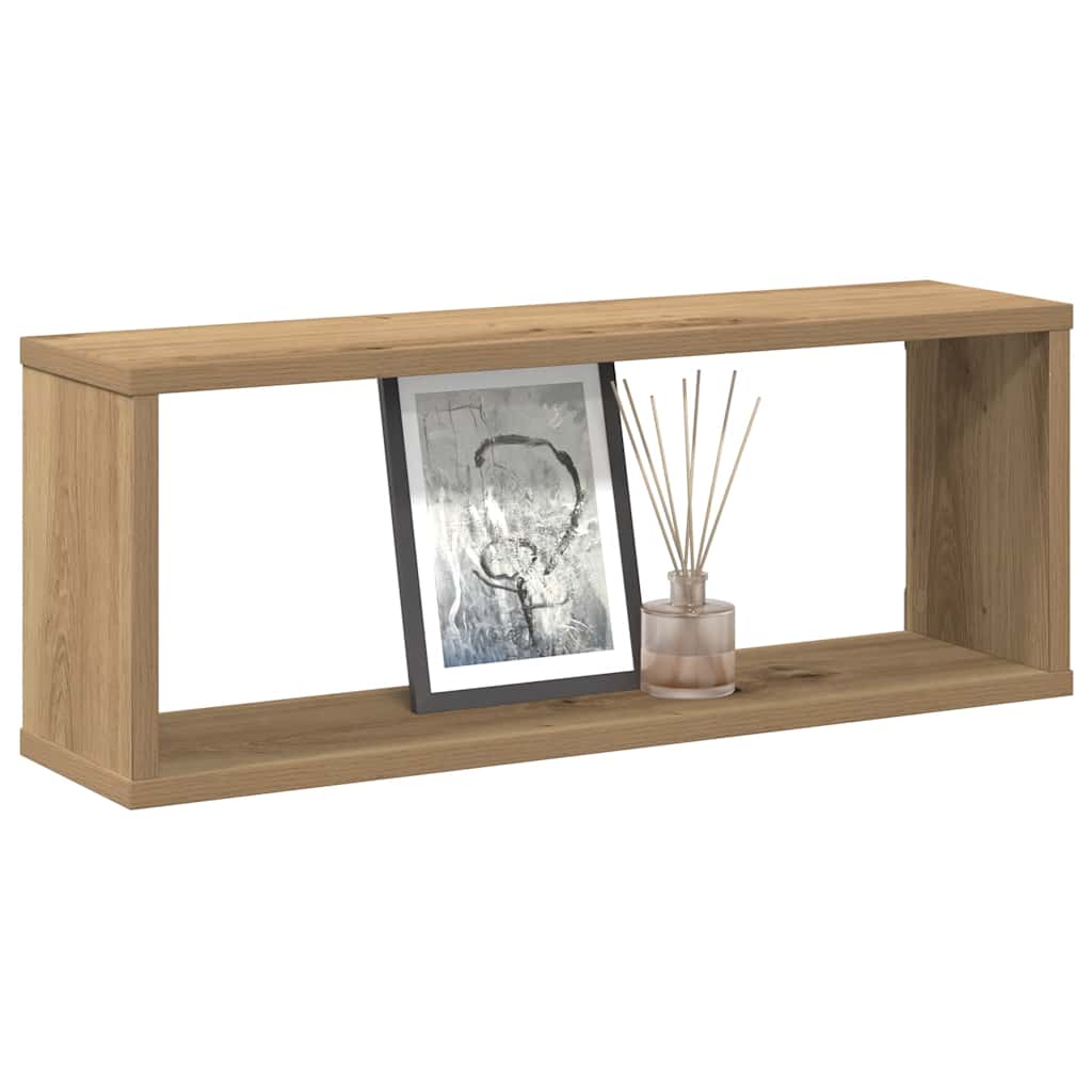 Wall Cube Shelves 6 pcs Artisan Oak 60x15x23 cm Engineered Wood