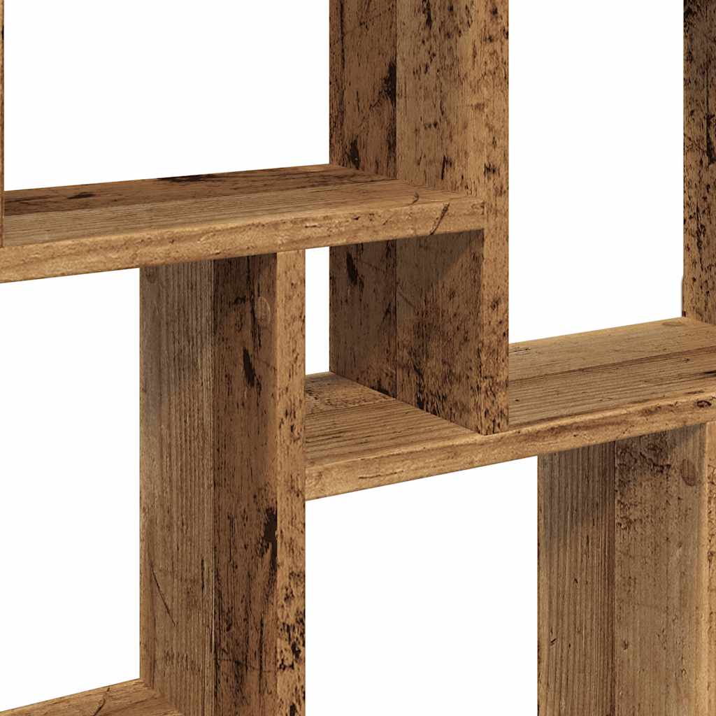 Wall Cube Shelf Old Wood 90x15x119.5 cm Engineered Wood