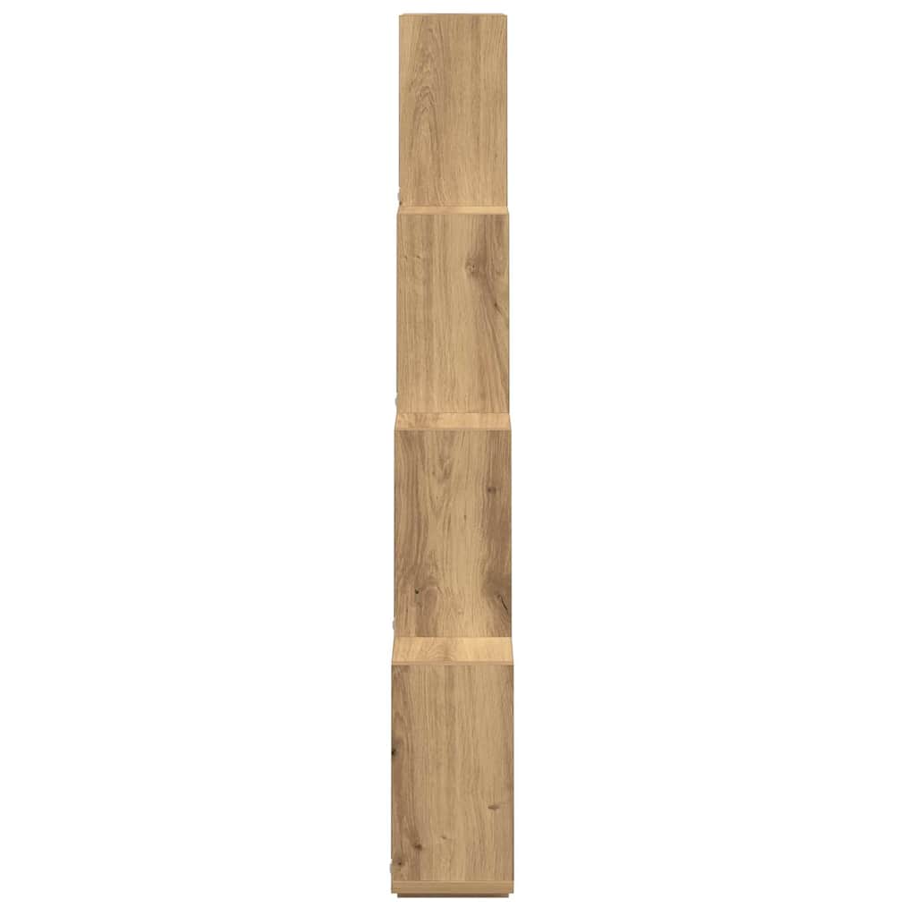 Wall Cube Shelf Artisan Oak 90x15x119.5 cm Engineered Wood