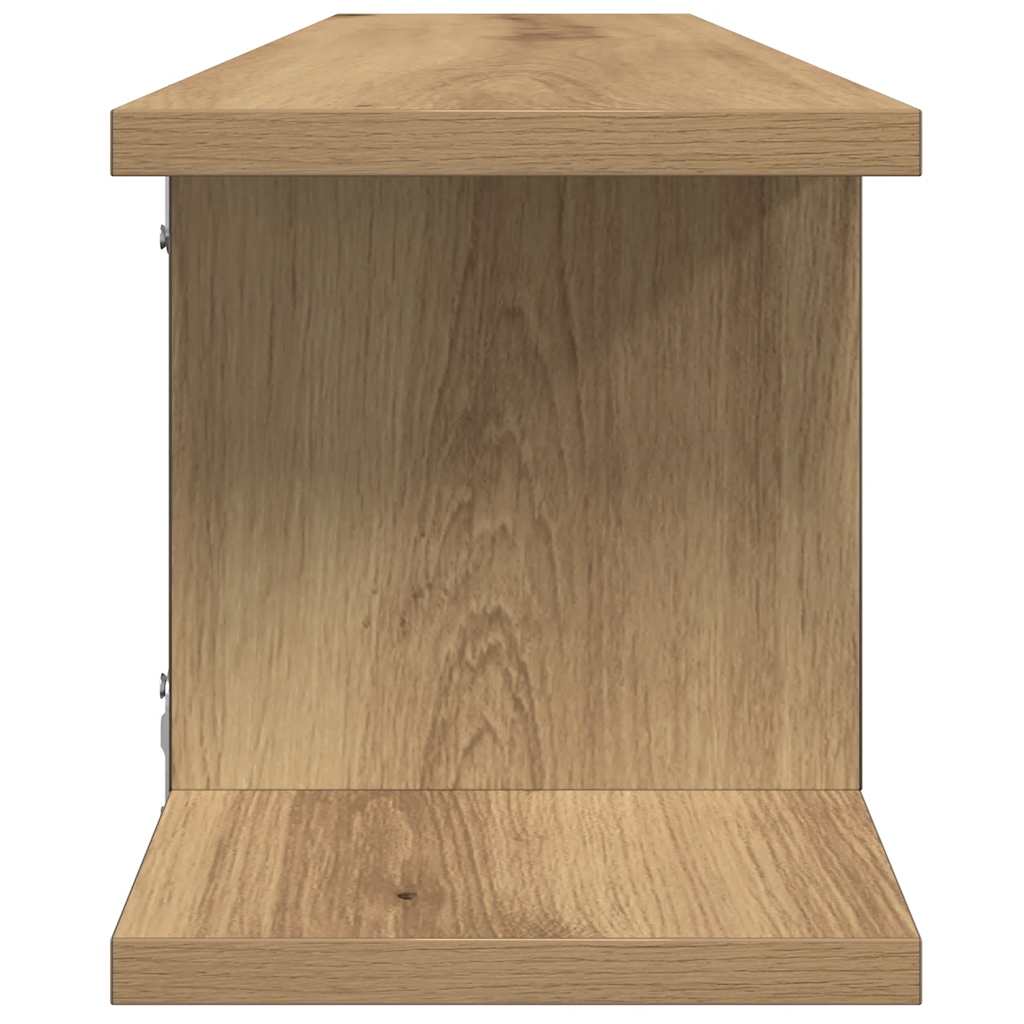 Wall Shelves 2 pcs Artisan Oak 75x18x20 cm Engineered Wood