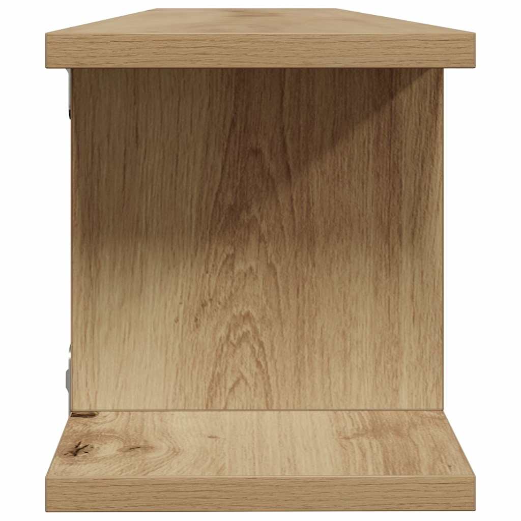 Wall Shelves 2 pcs Artisan Oak 90x18x20 cm Engineered Wood