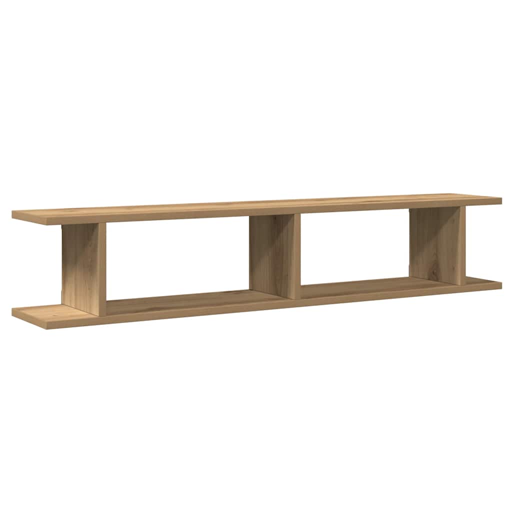 Wall Shelves 2 pcs Artisan Oak 105x18x20 cm Engineered Wood