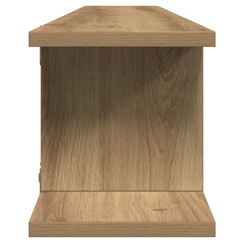 Wall Shelves 2 pcs Artisan Oak 105x18x20 cm Engineered Wood