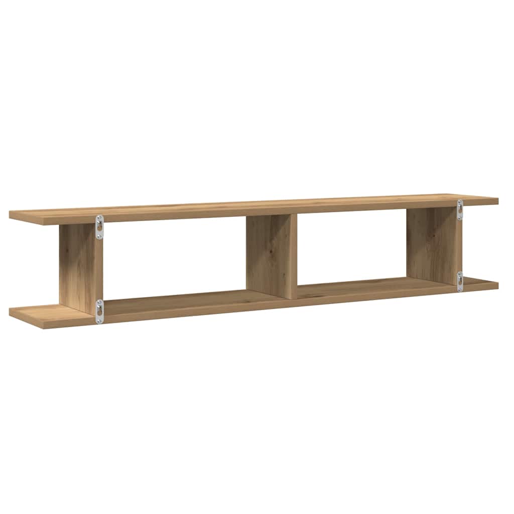 Wall Shelves 2 pcs Artisan Oak 105x18x20 cm Engineered Wood