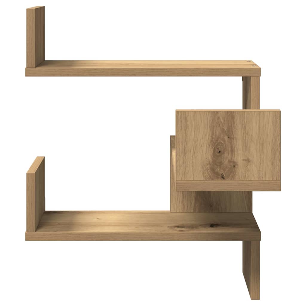 Wall Corner Shelves 2 pcs Artisan Oak 40x40x49,5 cm Engineered Wood