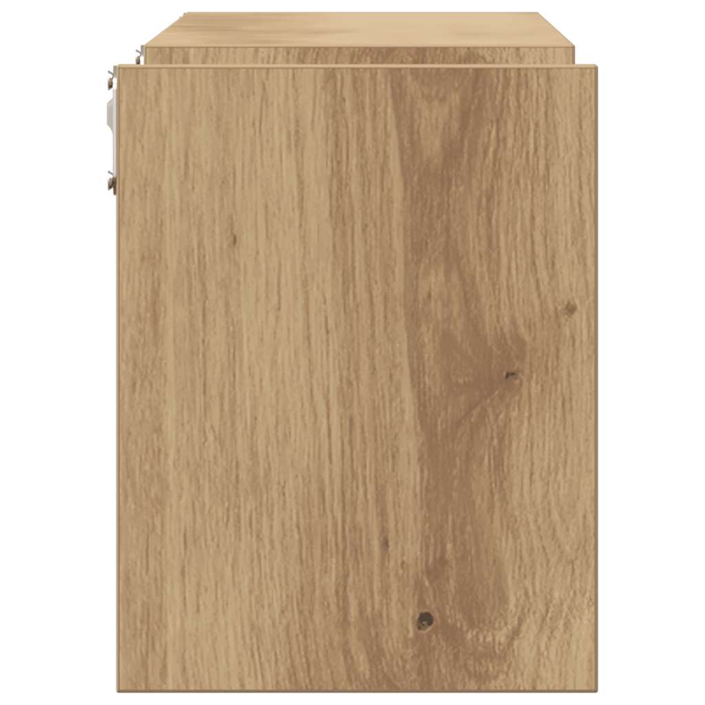 Wall Shelves 2 pcs Artisan Oak 100x15x20 cm Engineered Wood