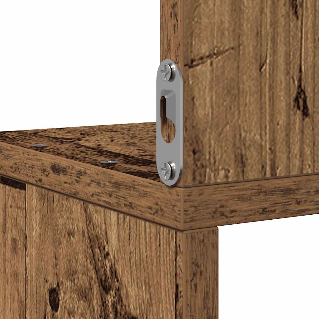 Wall Corner Shelf Old Wood 20x20x127,5 cm Engineered Wood