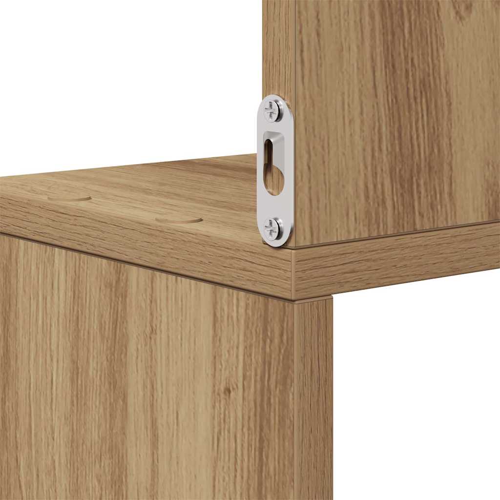 Wall Corner Shelf Artisan Oak 20x20x127.5 cm Engineered Wood
