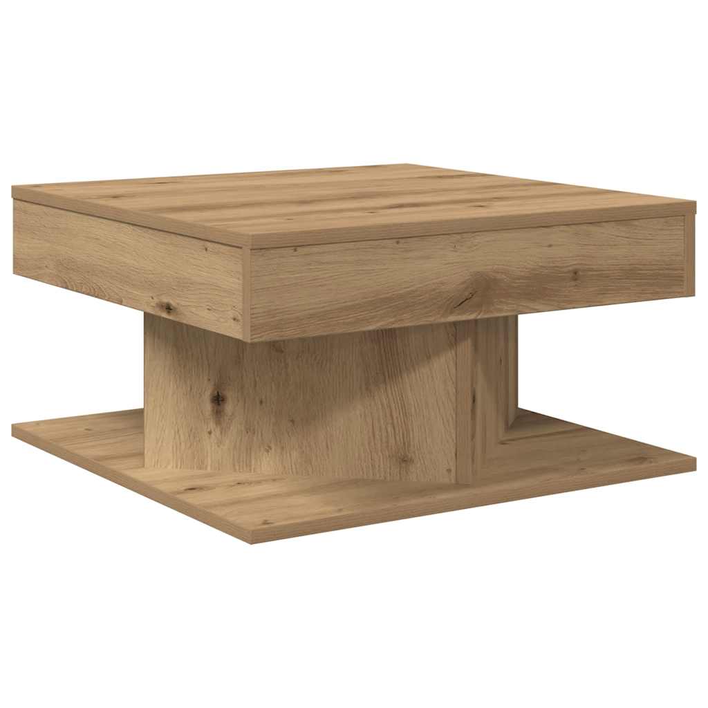 Coffee Table Artisan Oak 55x55x30 cm Engineered Wood