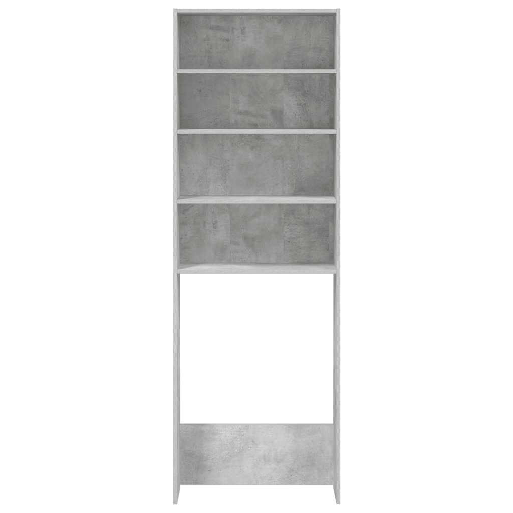 vidaXL Washing Machine Cabinet Concrete Grey 64x24x190 cm