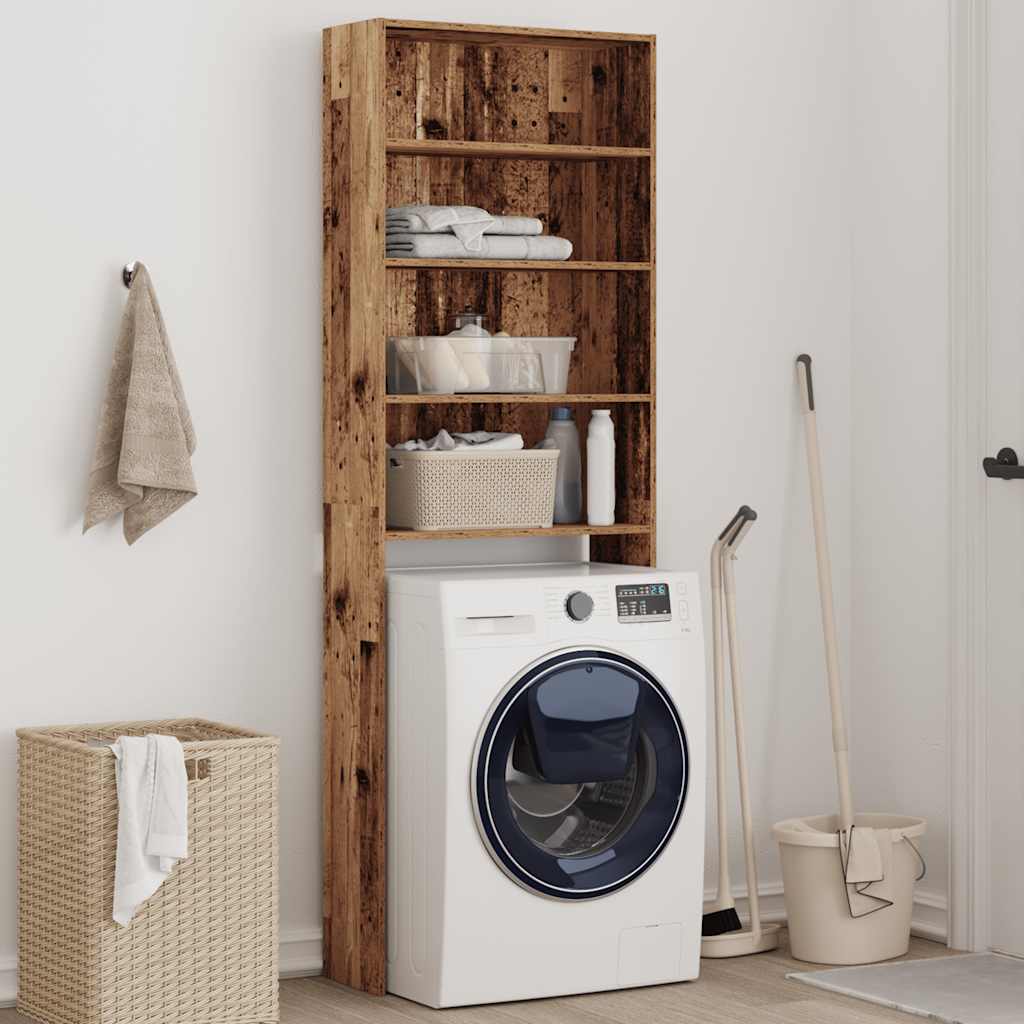 vidaXL Washing Machine Cabinet Old Wood 64x24x190 cm