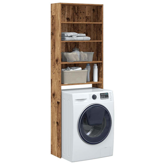 vidaXL Washing Machine Cabinet Old Wood 64x24x190 cm