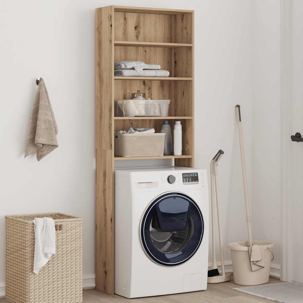 vidaXL Washing Machine Cabinet Artisan Oak 64x24x190 cm