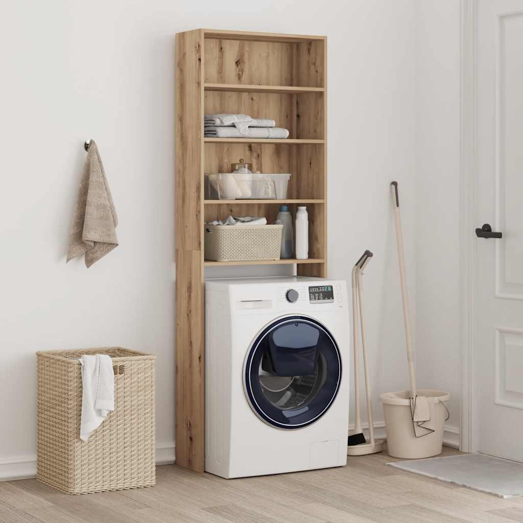 vidaXL Washing Machine Cabinet Artisan Oak 64x24x190 cm