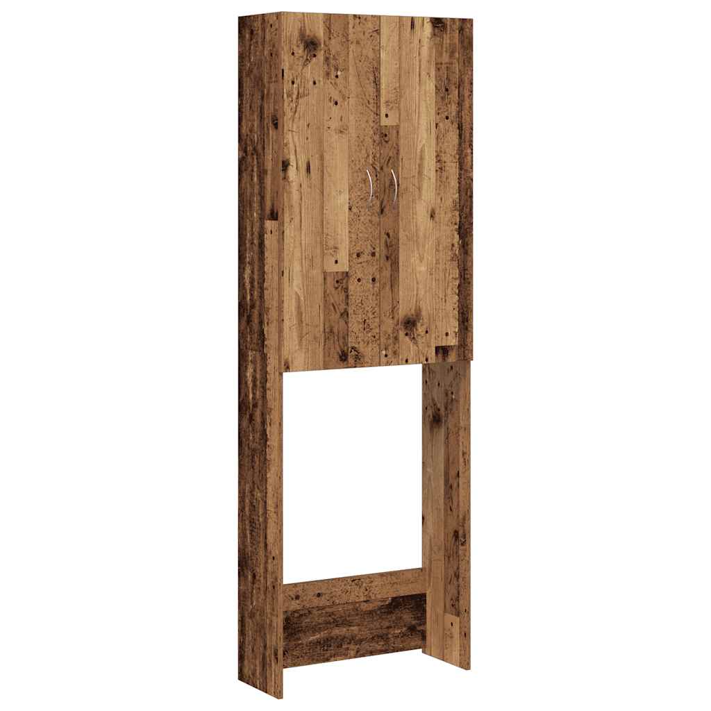 Washing Machine Cabinet Old Wood 64x25,5x190 cm