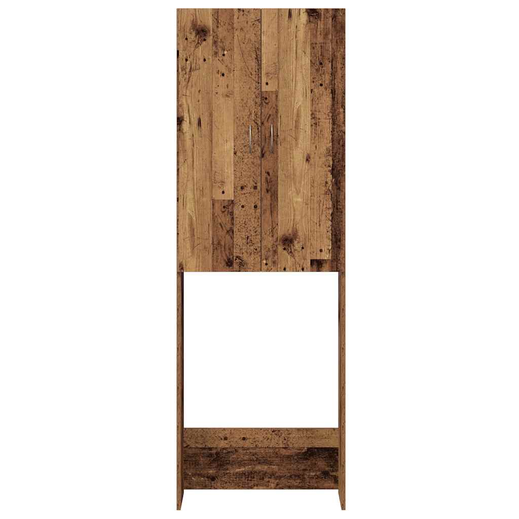 Washing Machine Cabinet Old Wood 64x25,5x190 cm