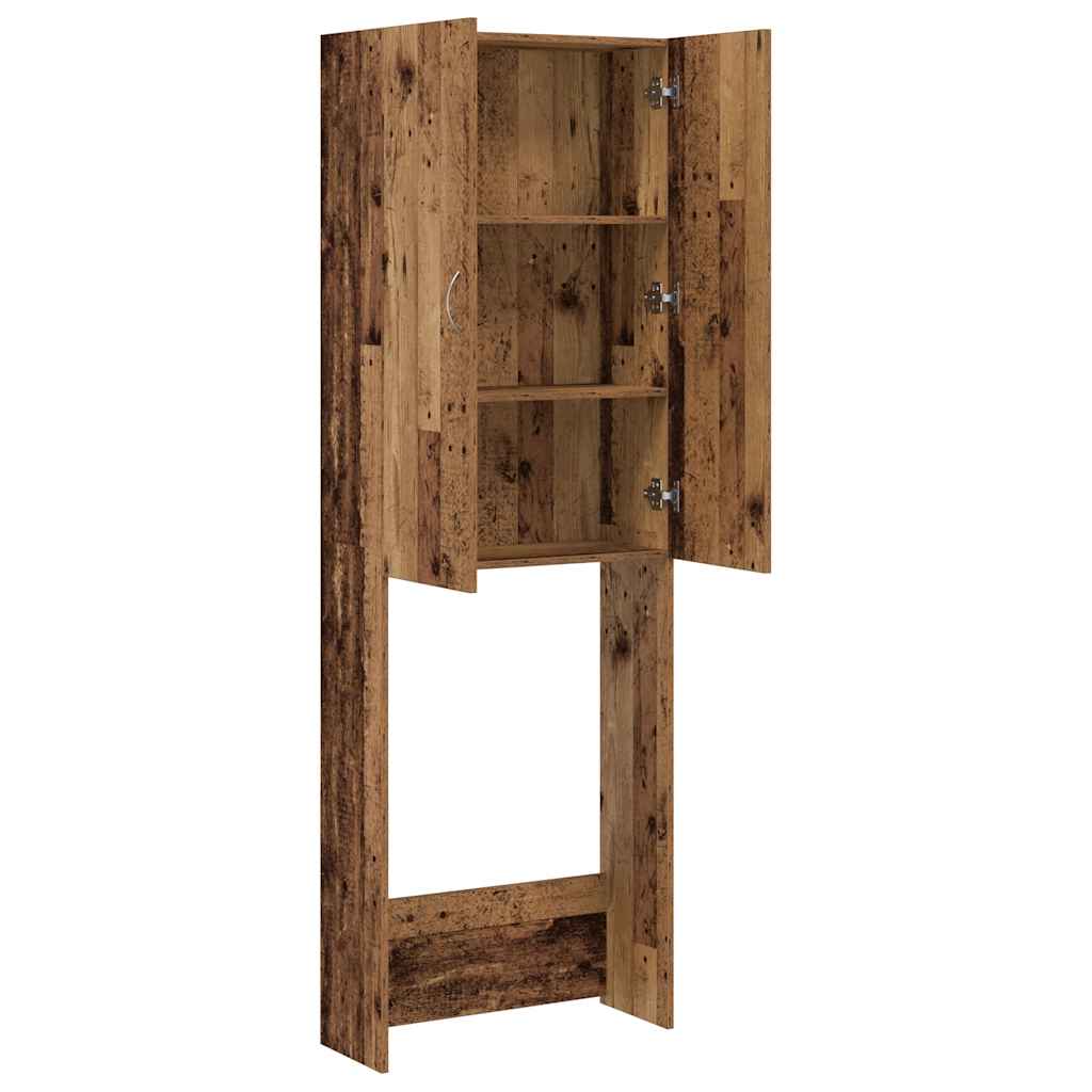 Washing Machine Cabinet Old Wood 64x25,5x190 cm