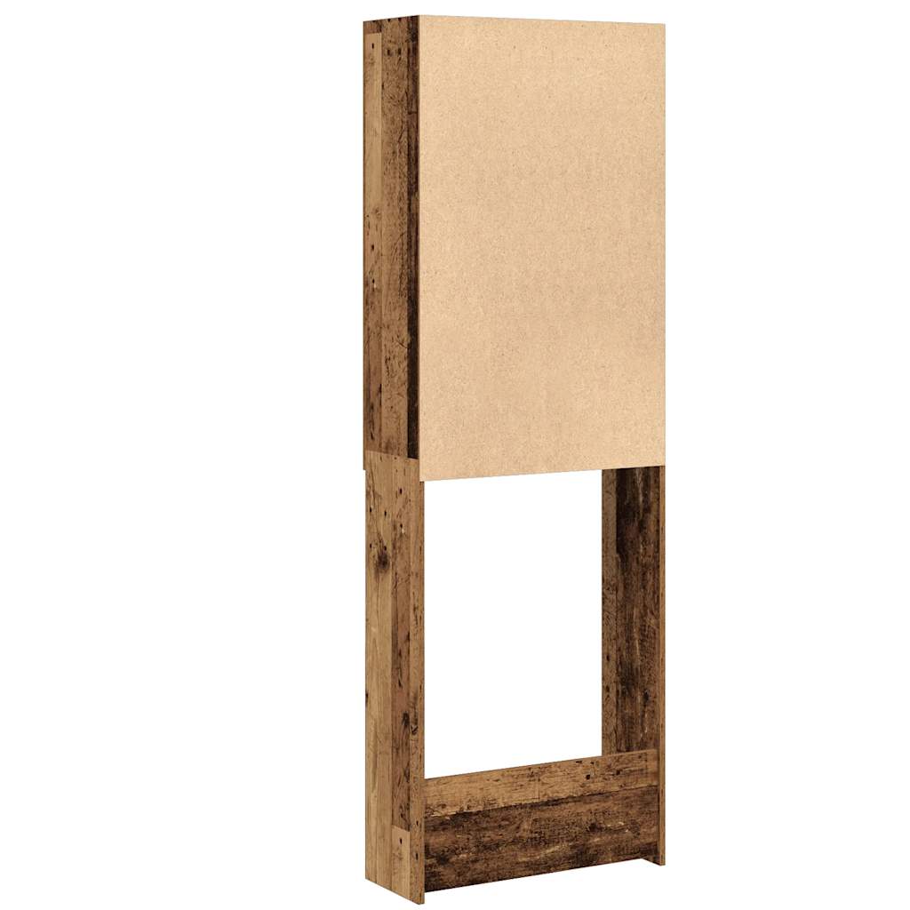 Washing Machine Cabinet Old Wood 64x25,5x190 cm