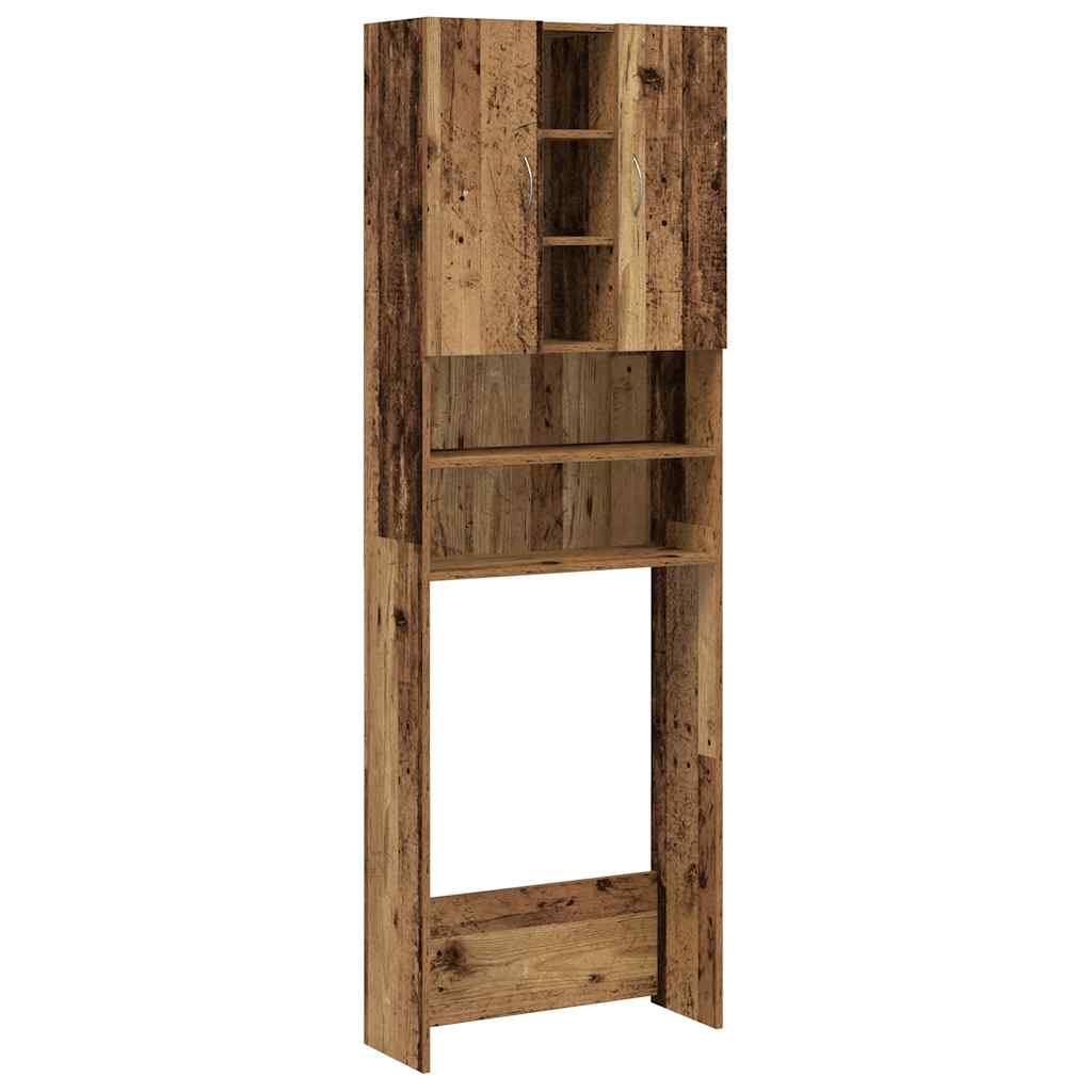 Washing Machine Cabinet Old Wood 64x25,5x190 cm
