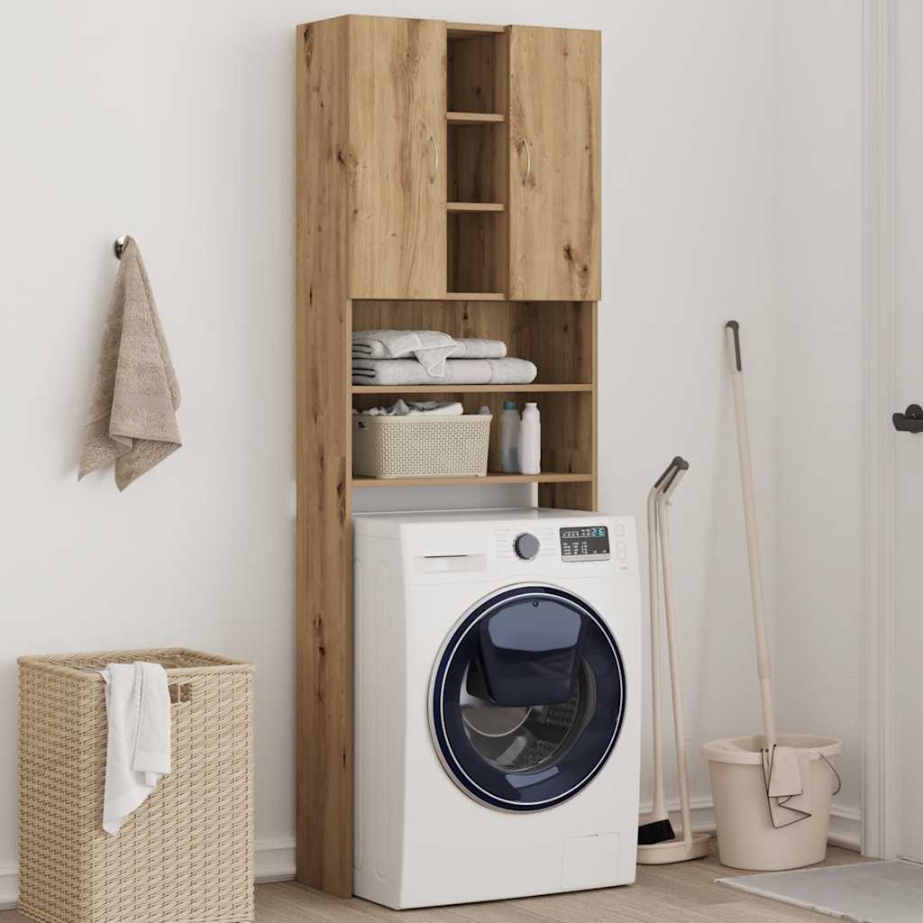 Washing Machine Cabinet Artisan Oak 64x25,5x190 cm
