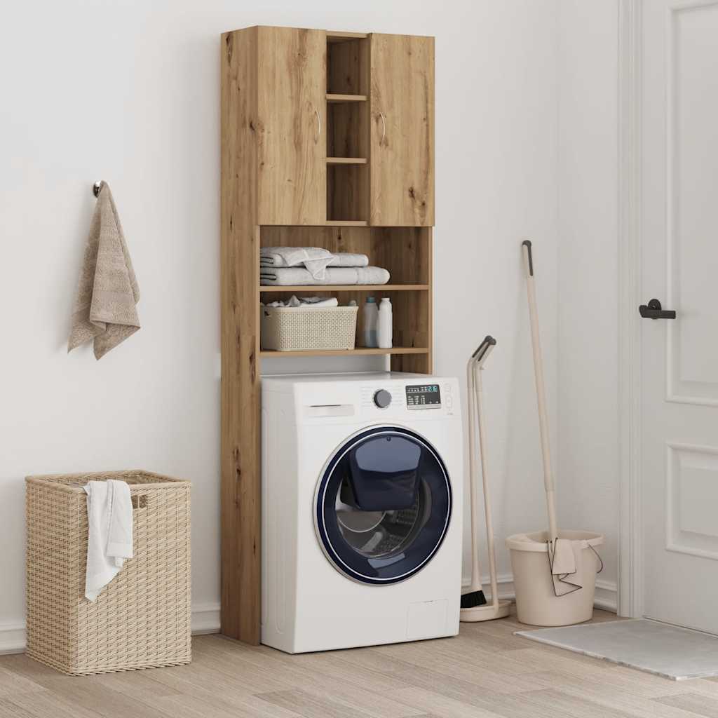 Washing Machine Cabinet Artisan Oak 64x25,5x190 cm