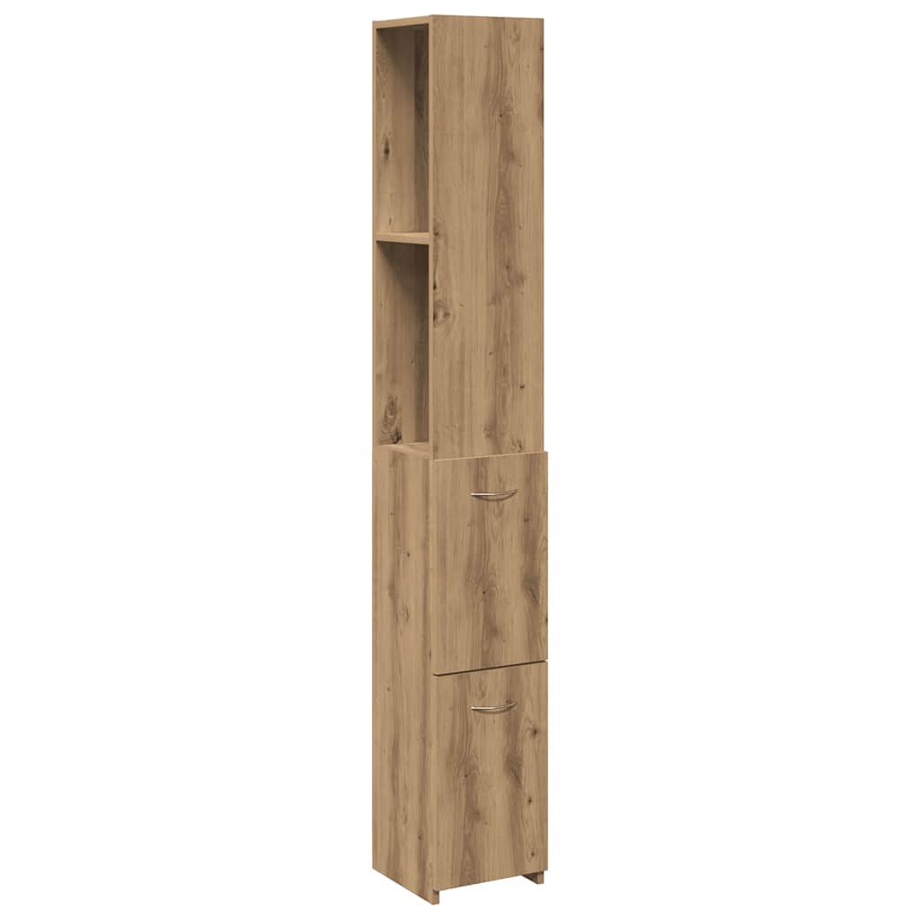 Bathroom Cabinet Artisan Oak 25x25x170 cm Engineered Wood