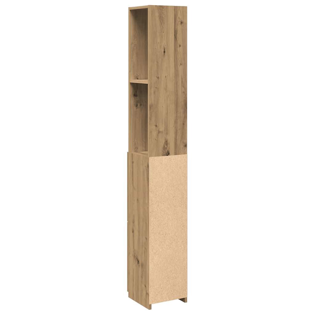 vidaXL Bathroom Cabinet Artisan Oak 25x25x170 cm Engineered Wood