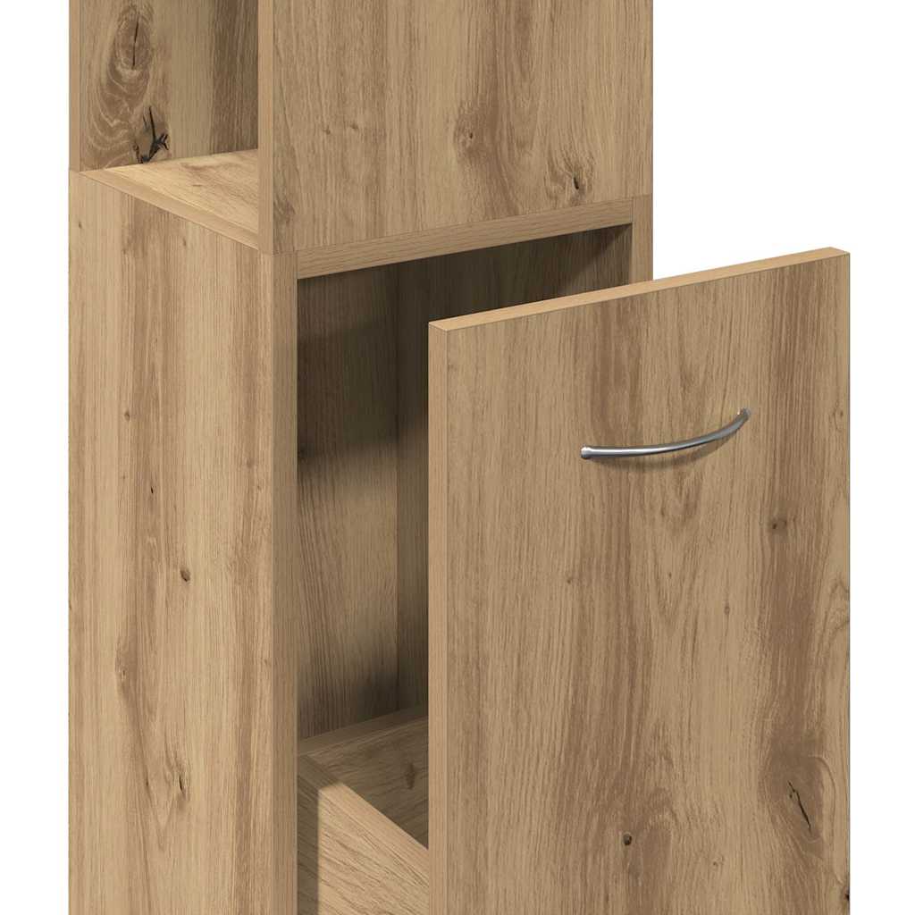 vidaXL Bathroom Cabinet Artisan Oak 25x25x170 cm Engineered Wood