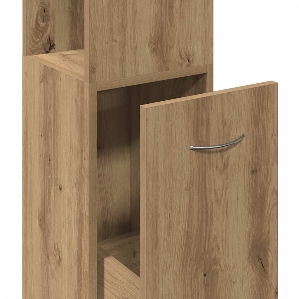 Bathroom Cabinet Artisan Oak 25x25x170 cm Engineered Wood