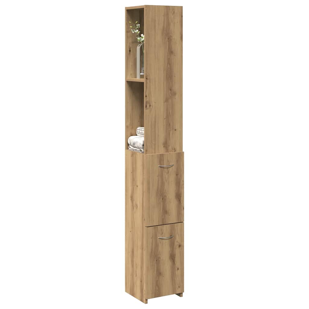 vidaXL Bathroom Cabinet Artisan Oak 25x25x170 cm Engineered Wood