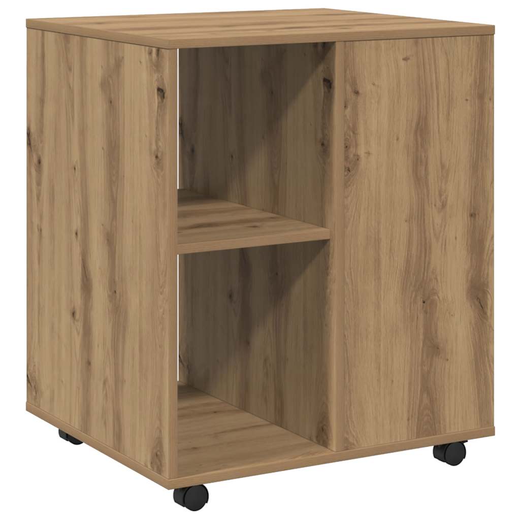 Rolling Cabinet Artisan Oak 60x53x72 cm Engineered Wood