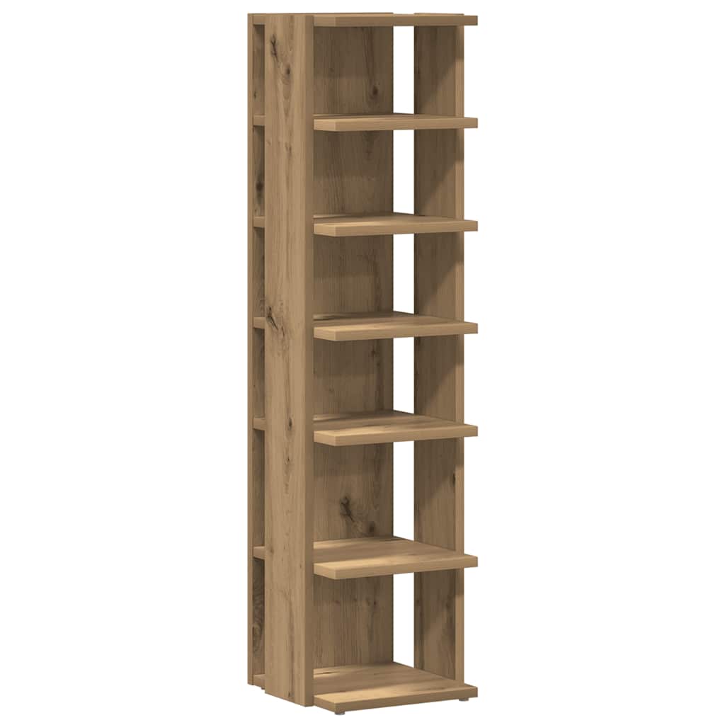 Shoe Cabinet Artisan Oak 28x27x102 cm Engineered Wood
