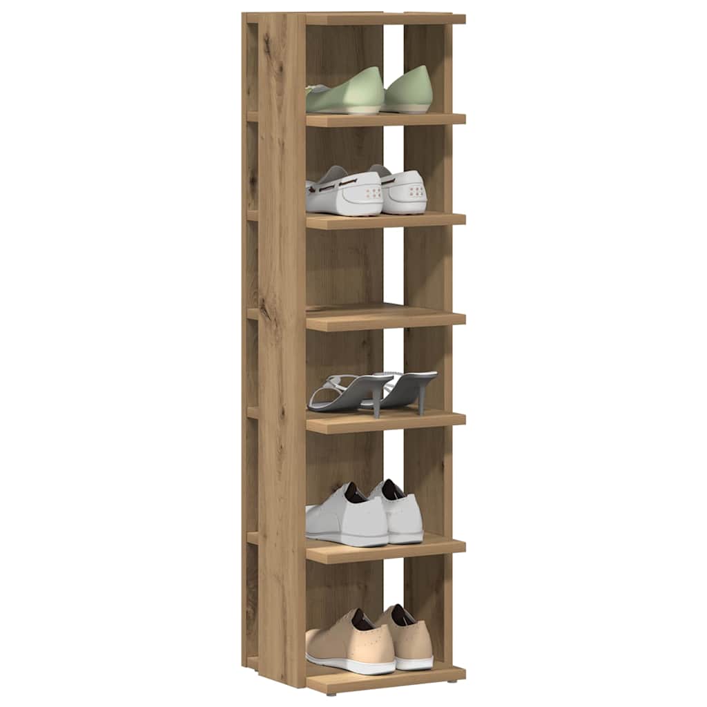 Shoe Cabinets 2 pcs Artisan Oak 28x27x102 cm Engineered Wood