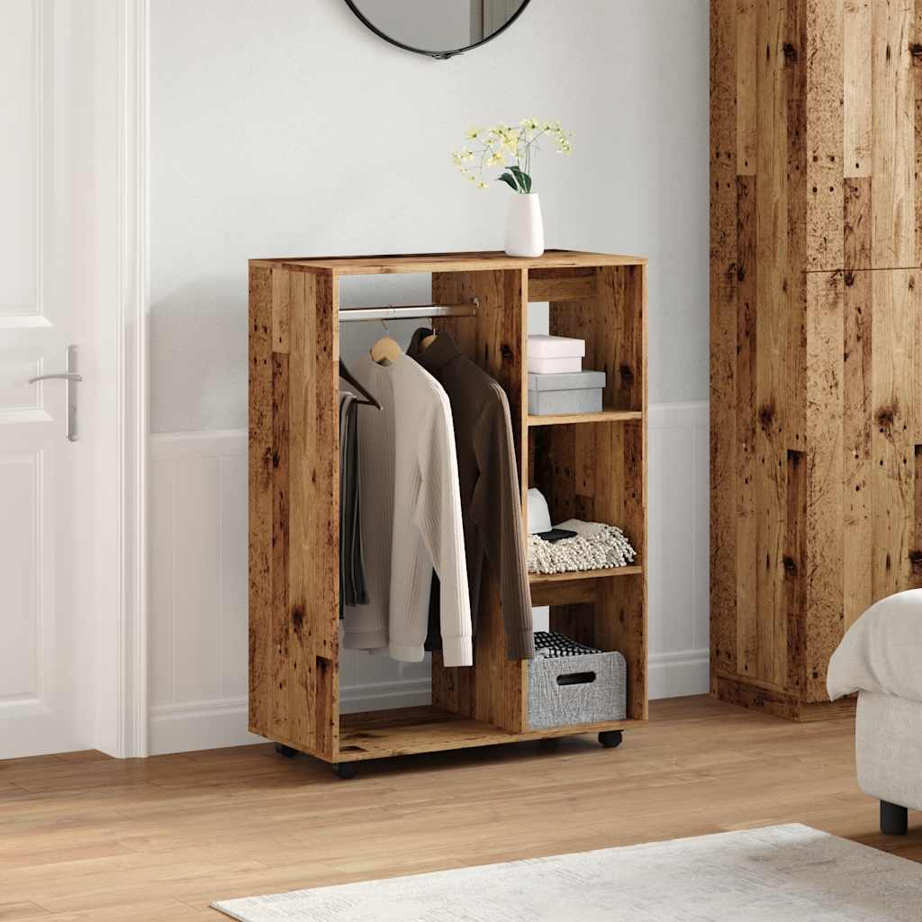 vidaXL Wardrobe Old Wood 80x40x110 cm Engineered Wood