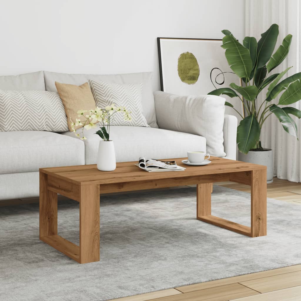 vidaXL Coffee Table Artisan Oak 102x50x35 cm Engineered Wood