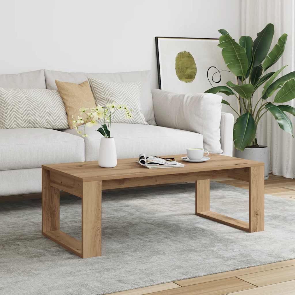 Coffee Table Artisan Oak 102x50x35 cm Engineered Wood
