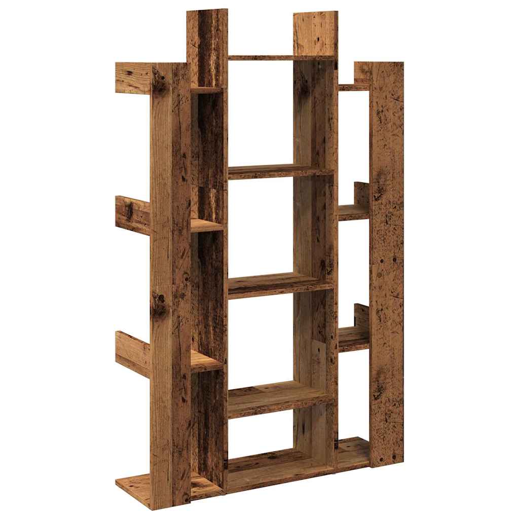 Book Cabinet Old Wood 86x25,5x140 cm Engineered Wood