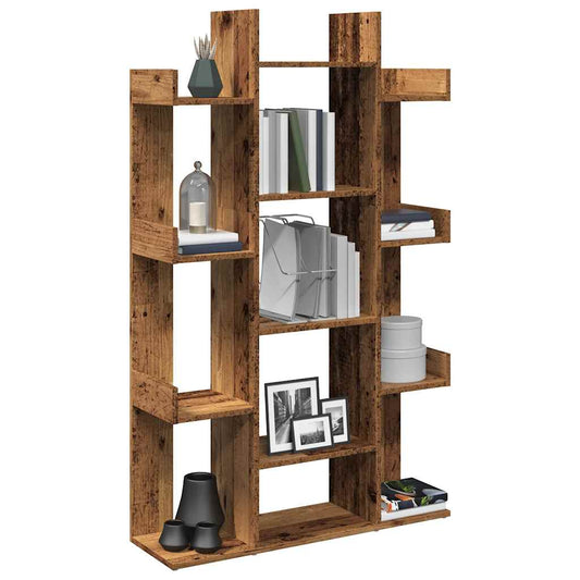 Book Cabinet Old Wood 86x25,5x140 cm Engineered Wood