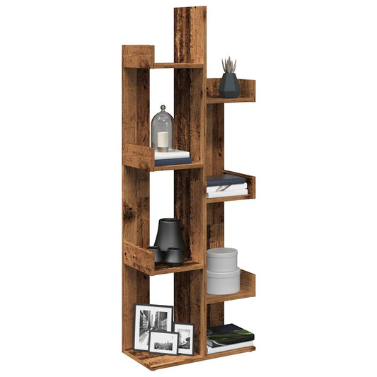 Book Cabinet Old Wood 48x25,5x140 cm Engineered Wood