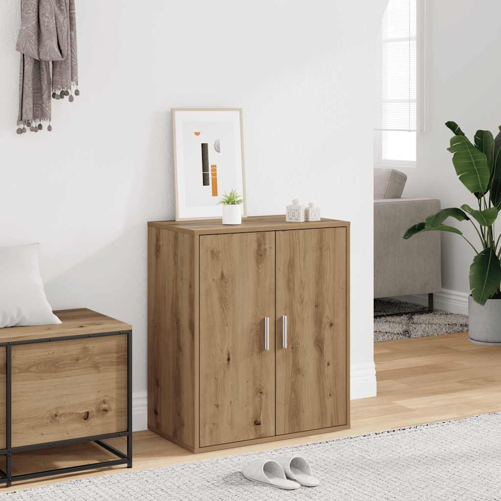 Shoe Cabinet Artisan Oak 60x35x70 cm Engineered Wood
