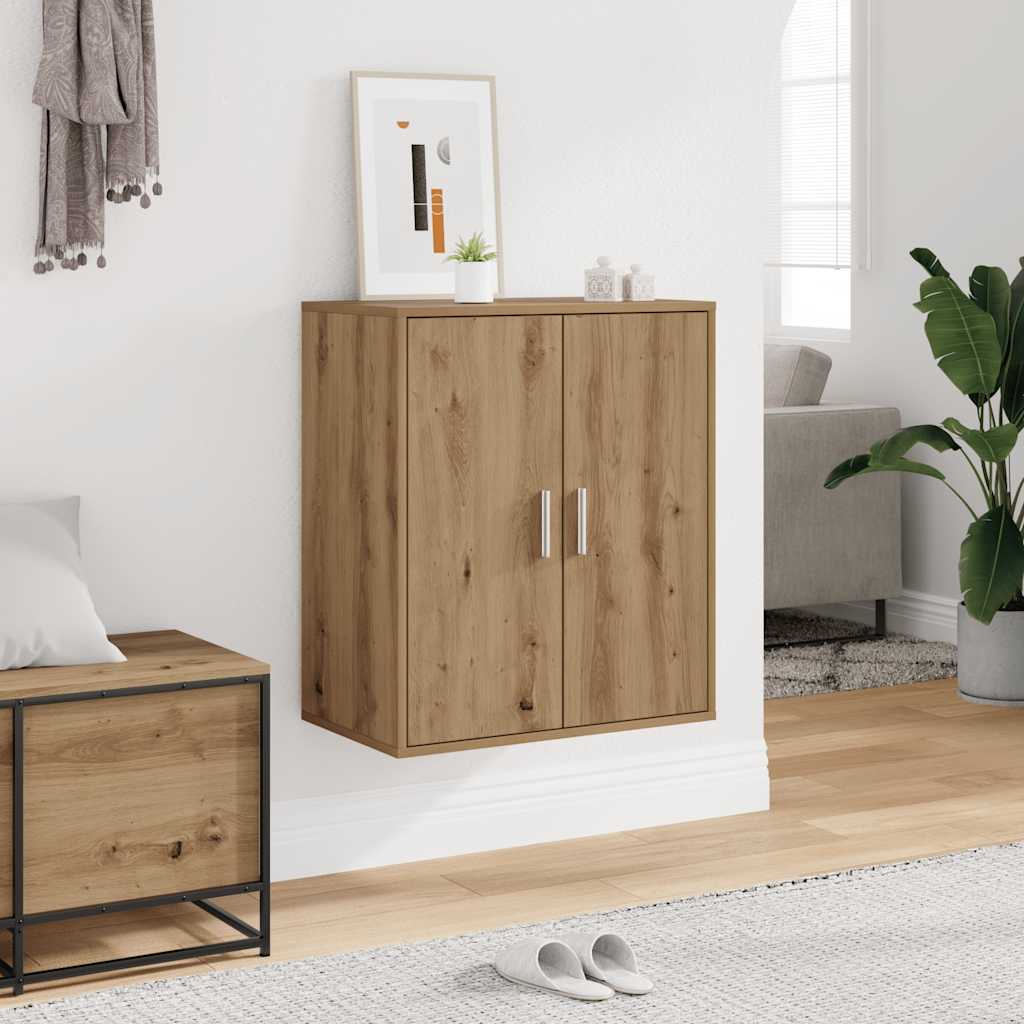 Shoe Cabinet Artisan Oak 60x35x70 cm Engineered Wood