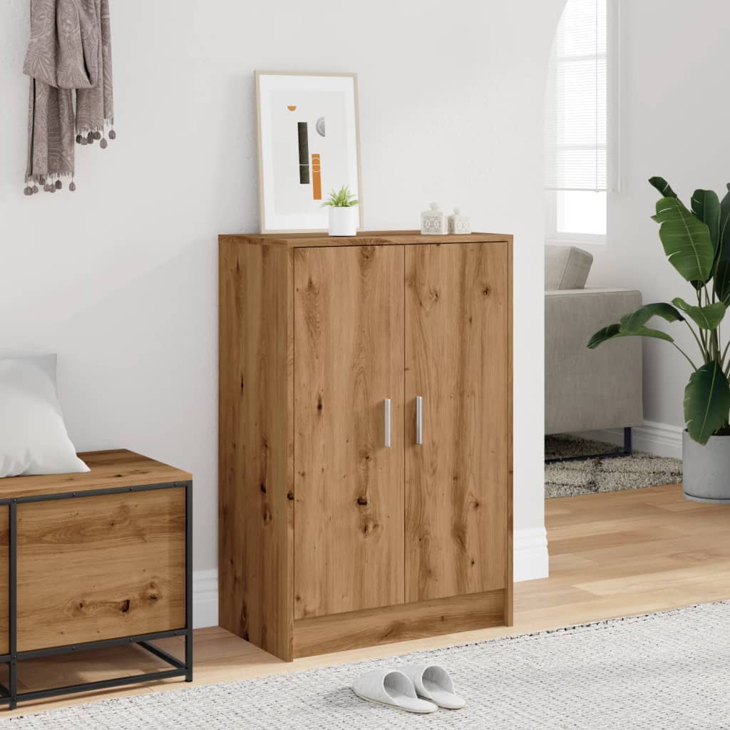 vidaXL Shoe Cabinet Artisan Oak 60x35x92 cm Engineered Wood