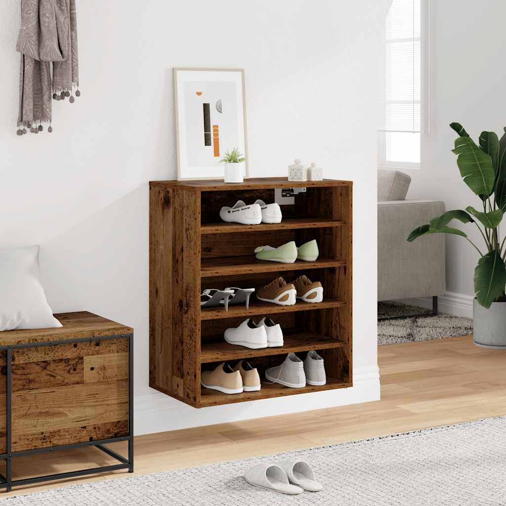 Shoe Cabinet Old Wood 60x35x70 cm Engineered Wood