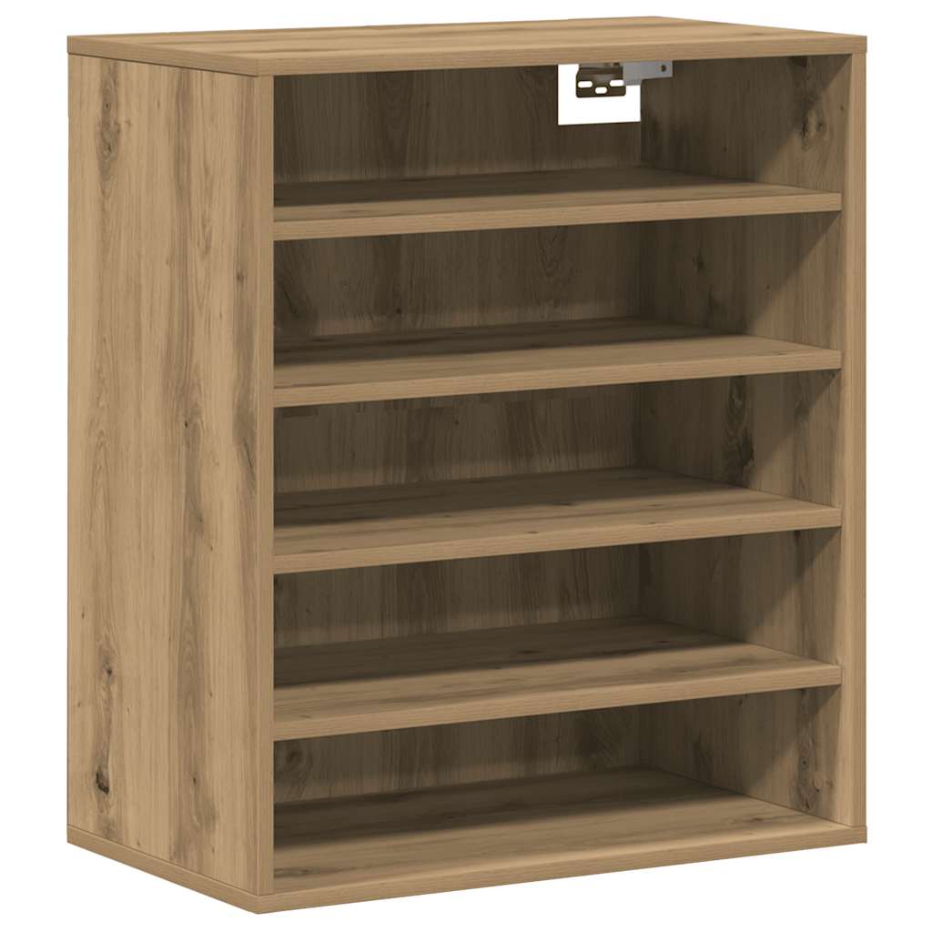 Shoe Cabinet Artisan Oak 60x35x70 cm Engineered Wood