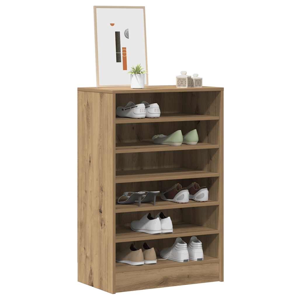 Shoe Cabinet Artisan Oak 60x35x92 cm Engineered Wood
